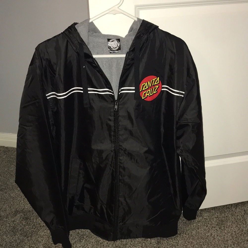 A Santa Cruz windbreaker jacket.